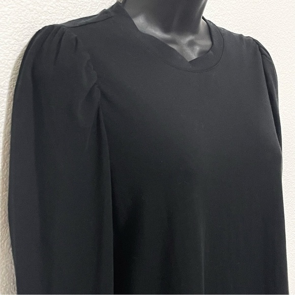 Marine Layer Woman Black Organic Cotton Long Sleeve Crew Neck Top Size M - Picture 4 of 12